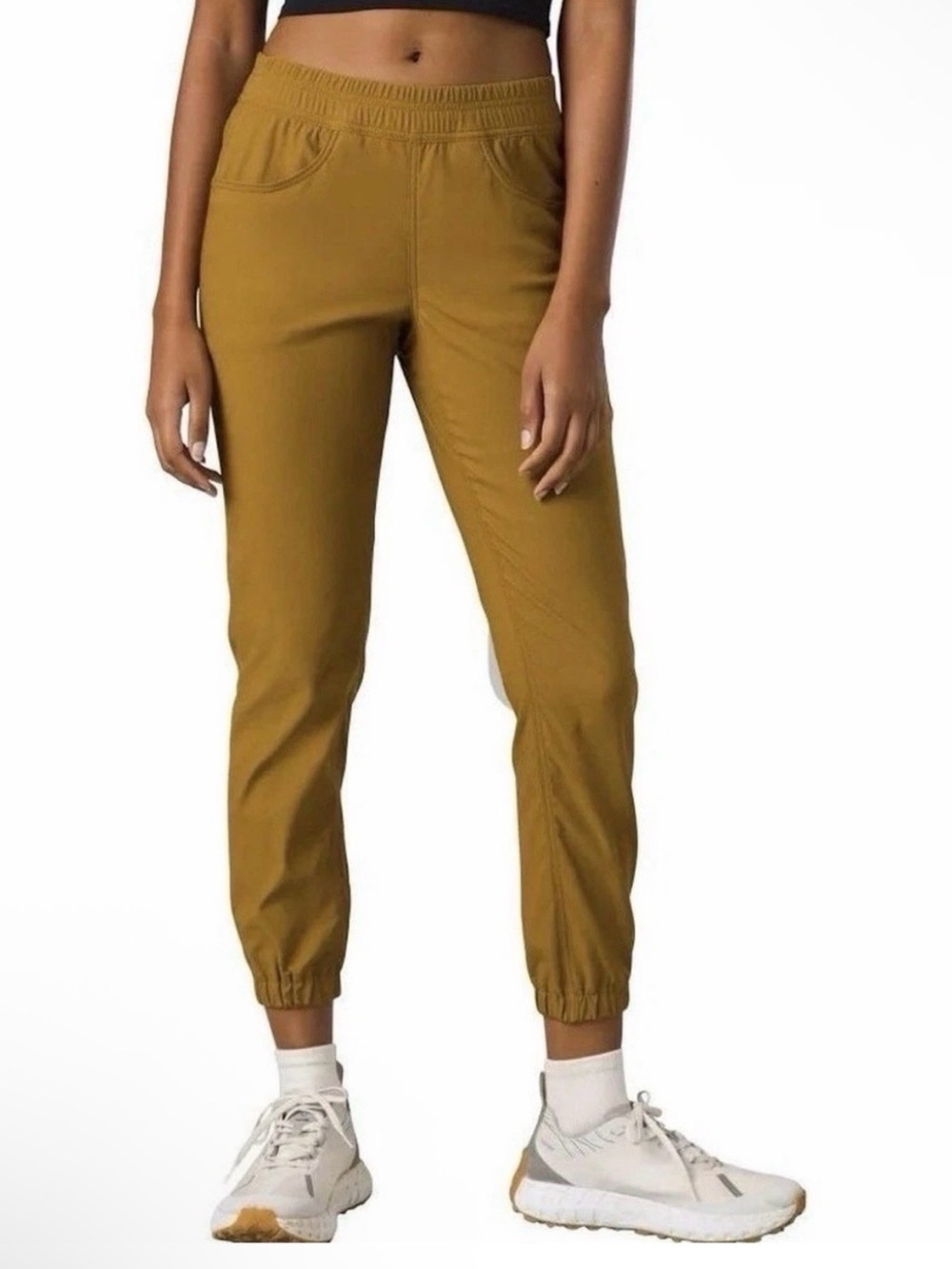prAna Halle E-Waist Jogger II Yellow Hiking Travel Pants Women’s Size 8 & 10